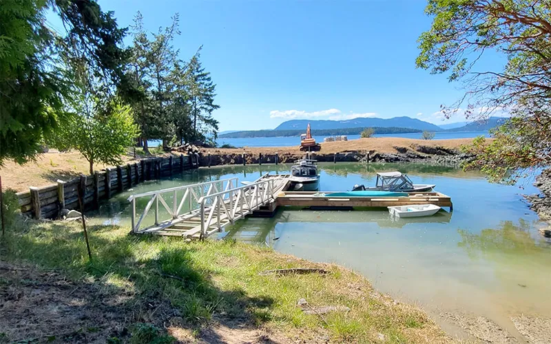 Before picture: Redi-Rock Marina Rebuild on BC Southern Coast